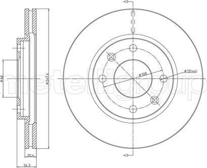 Metelli 23-0238 - Тормозной диск unicars.by