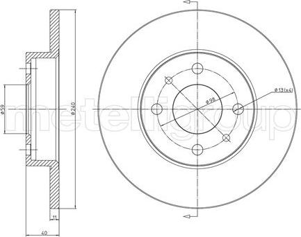 Metelli 23-0232C - Тормозной диск unicars.by