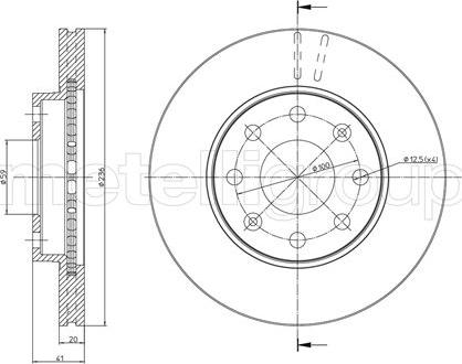 Metelli 23-0790C - Тормозной диск unicars.by