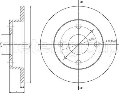 Metelli 23-0791 - Тормозной диск unicars.by