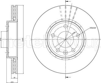 Metelli 23-0798 - Тормозной диск unicars.by