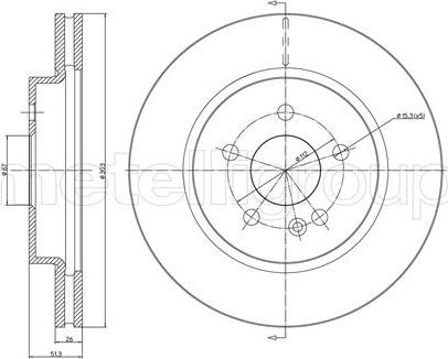 Metelli 23-0700C - Тормозной диск unicars.by