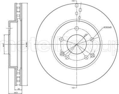 Metelli 23-0701C - Тормозной диск unicars.by