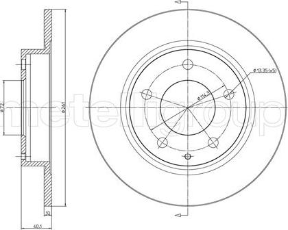 Metelli 23-0786 - Тормозной диск unicars.by