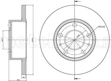 Metelli 23-0779 - Тормозной диск unicars.by