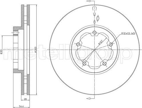 Metelli 23-1494 - Тормозной диск unicars.by