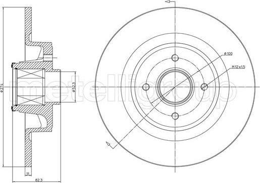 Metelli 23-1457 - Тормозной диск unicars.by