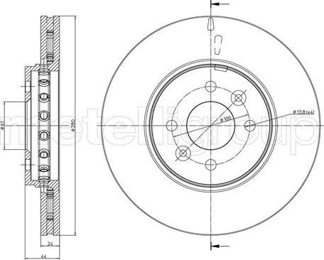 Metelli 23-1468C - Тормозной диск unicars.by