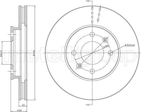 Metelli 23-1479C - Тормозной диск unicars.by