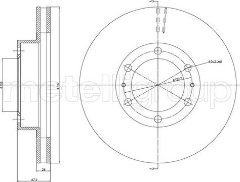 Metelli 23-1565 - Тормозной диск unicars.by