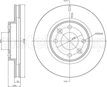 Metelli 23-1504C - Тормозной диск unicars.by