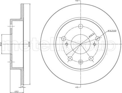 Metelli 23-1531C - Тормозной диск unicars.by