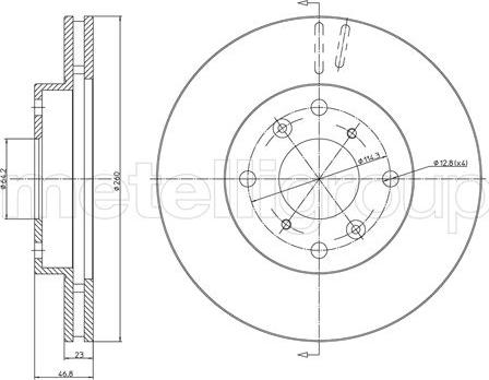 Metelli 23-1696C - Тормозной диск unicars.by