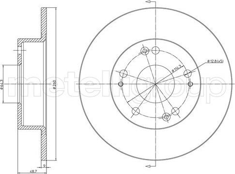 Metelli 23-1648C - Тормозной диск unicars.by