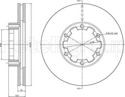 Metelli 23-1614 - Тормозной диск unicars.by