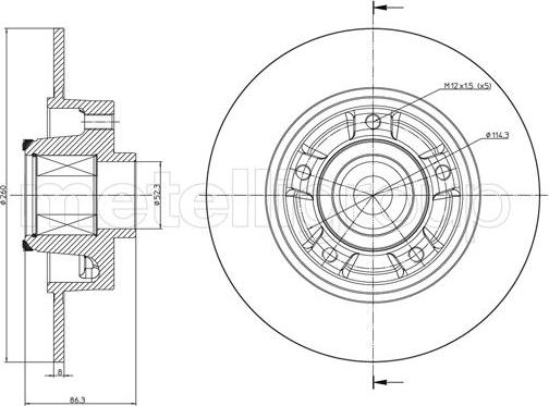 Metelli 23-1095 - Тормозной диск unicars.by