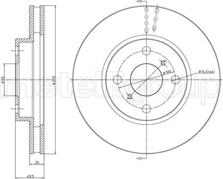 Metelli 23-1056C - Тормозной диск unicars.by