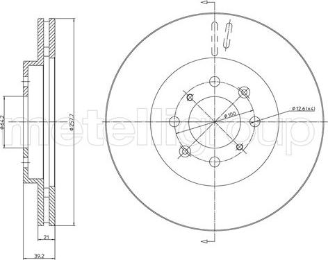 Metelli 23-1050C - Тормозной диск unicars.by