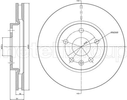 Metelli 23-1005C - Тормозной диск unicars.by