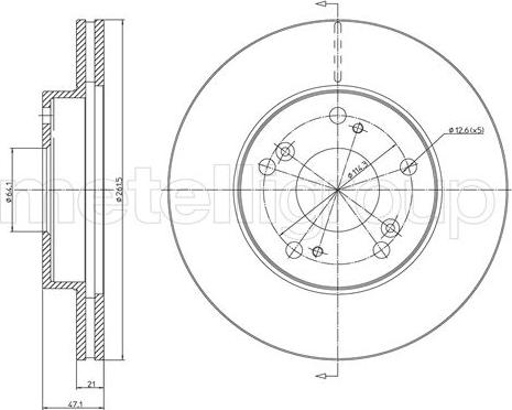 Metelli 23-1082C - Тормозной диск unicars.by