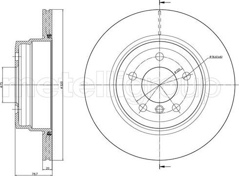 Metelli 23-1025C - Тормозной диск unicars.by