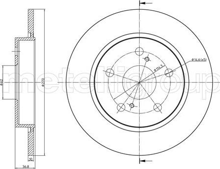 Metelli 23-1022C - Тормозной диск unicars.by