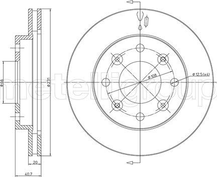 Metelli 23-1194 - Тормозной диск unicars.by