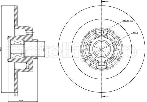 Metelli 23-1168 - Тормозной диск unicars.by