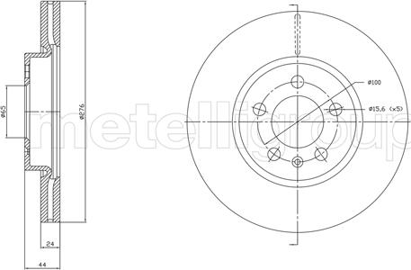 Metelli 23-1842C - Тормозной диск unicars.by