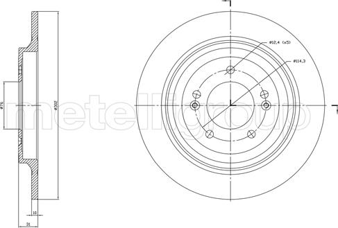 Metelli 23-1819C - Тормозной диск unicars.by