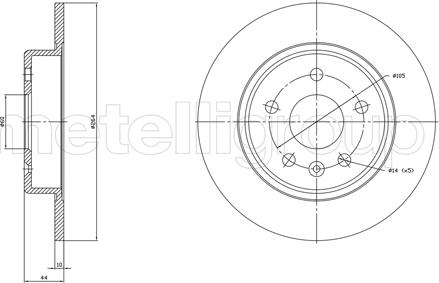 Metelli 23-1823C - Тормозной диск unicars.by