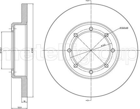 Metelli 23-1385C - Тормозной диск unicars.by