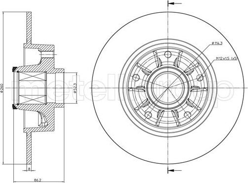 Metelli 23-1241 - Тормозной диск unicars.by