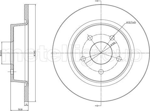 Metelli 23-1251C - Тормозной диск unicars.by