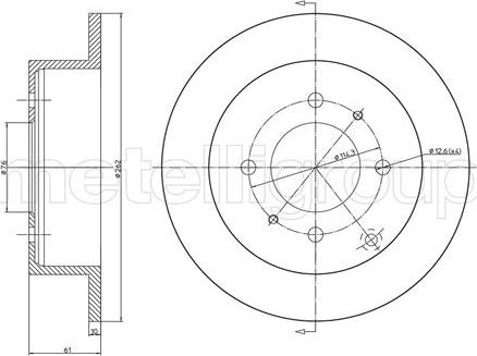 Metelli 23-1207C - Тормозной диск unicars.by