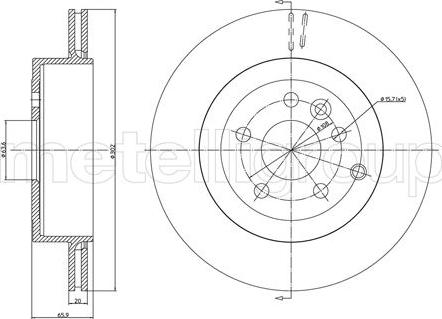 Metelli 23-1219C - Тормозной диск unicars.by