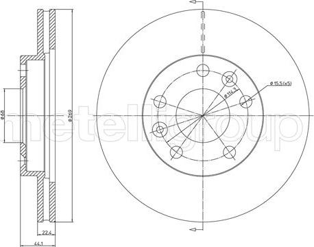 Metelli 23-1288C - Тормозной диск unicars.by