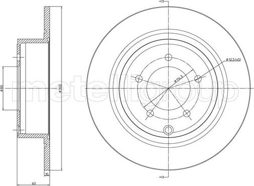 Metelli 23-1223C - Тормозной диск unicars.by