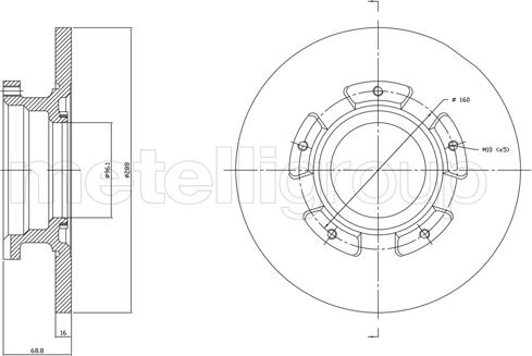 Metelli 23-1753C - Тормозной диск unicars.by