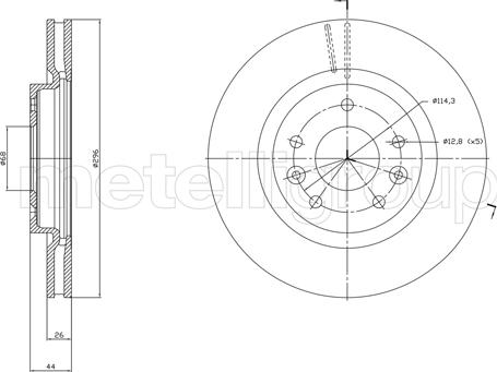 Metelli 23-1762C - Тормозной диск unicars.by