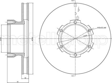 Metelli 23-1715 - Тормозной диск unicars.by