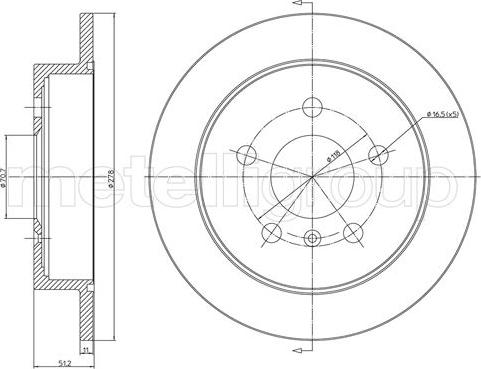 Metelli 23-1716C - Тормозной диск unicars.by