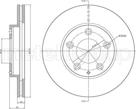 Metelli 23-1737C - Тормозной диск unicars.by