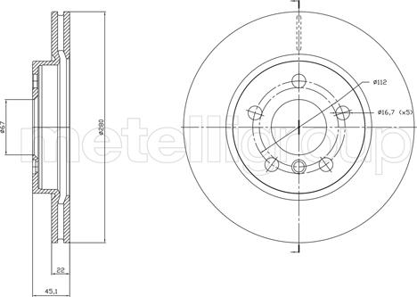 Metelli 23-1770C - Тормозной диск unicars.by