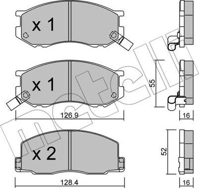 Metelli 22-0455-0 - Тормозные колодки, дисковые, комплект unicars.by