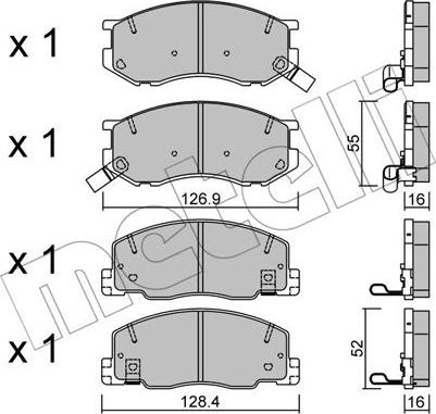 Metelli 22-0456-0 - Тормозные колодки, дисковые, комплект unicars.by