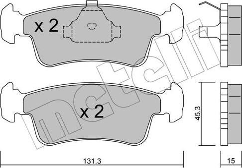 Metelli 22-0420-0 - Тормозные колодки, дисковые, комплект unicars.by