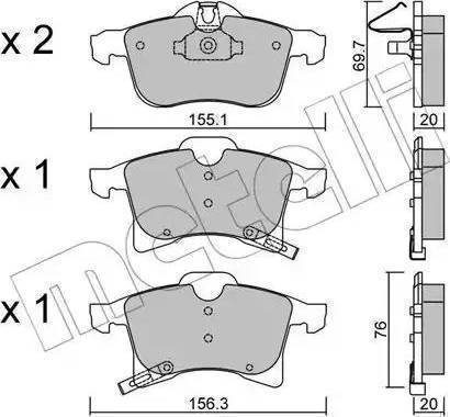 Magneti Marelli 363700201225 - Тормозные колодки, дисковые, комплект unicars.by