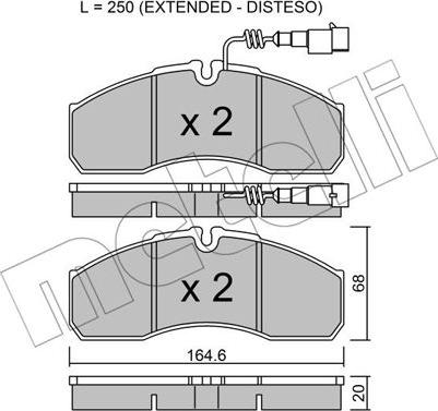 Metelli 22-0578-7 - Тормозные колодки, дисковые, комплект unicars.by