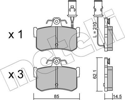 Metelli 22-0691-0 - Тормозные колодки, дисковые, комплект unicars.by